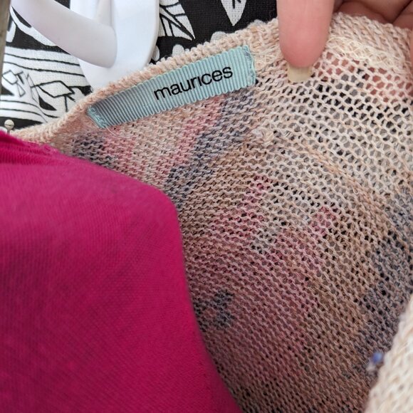 Maurices Open Front Lightweight SS Cardigan Sz L - Picture 3 of 3